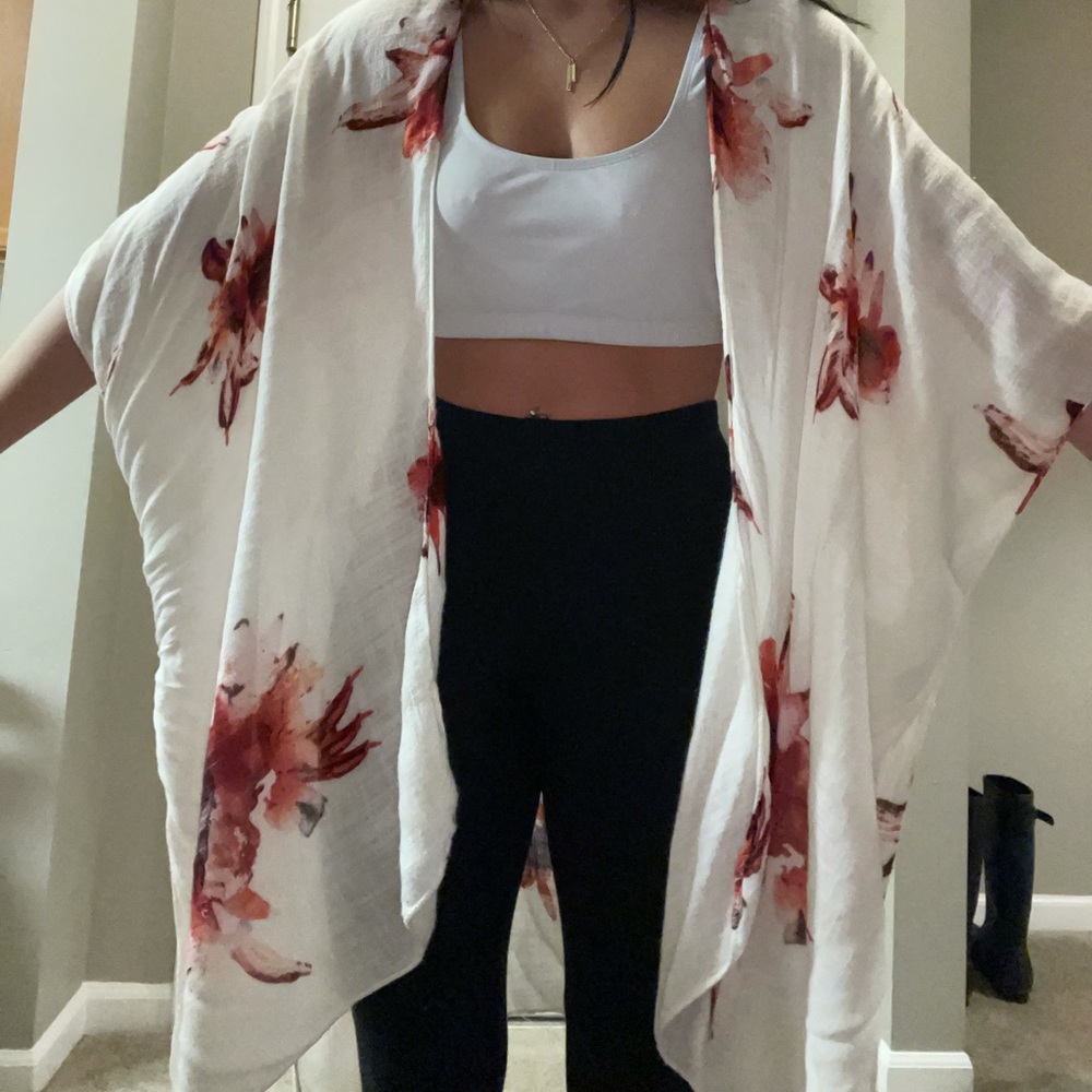 Floral Kimono Cover Up Cardigan